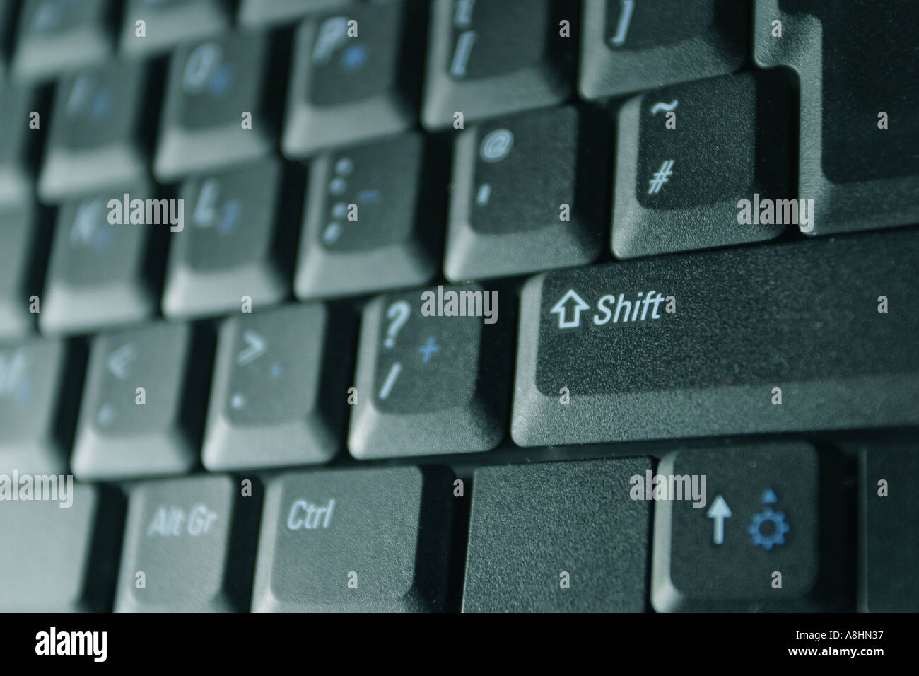 Laptop Computer Keyboard Shift Key Stock Photo Alamy