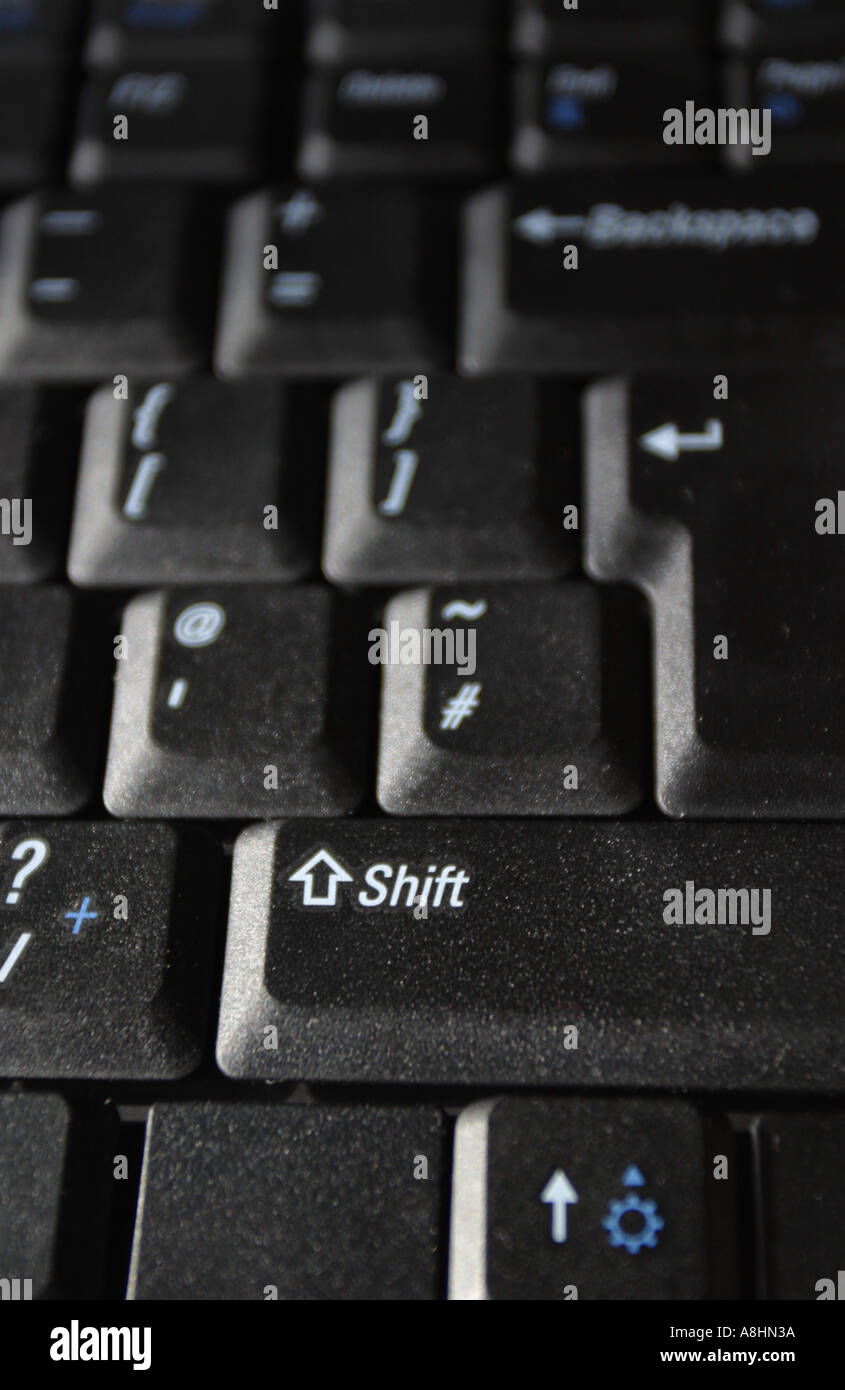 Laptop Computer Keyboard Shift Key Stock Photo - Alamy