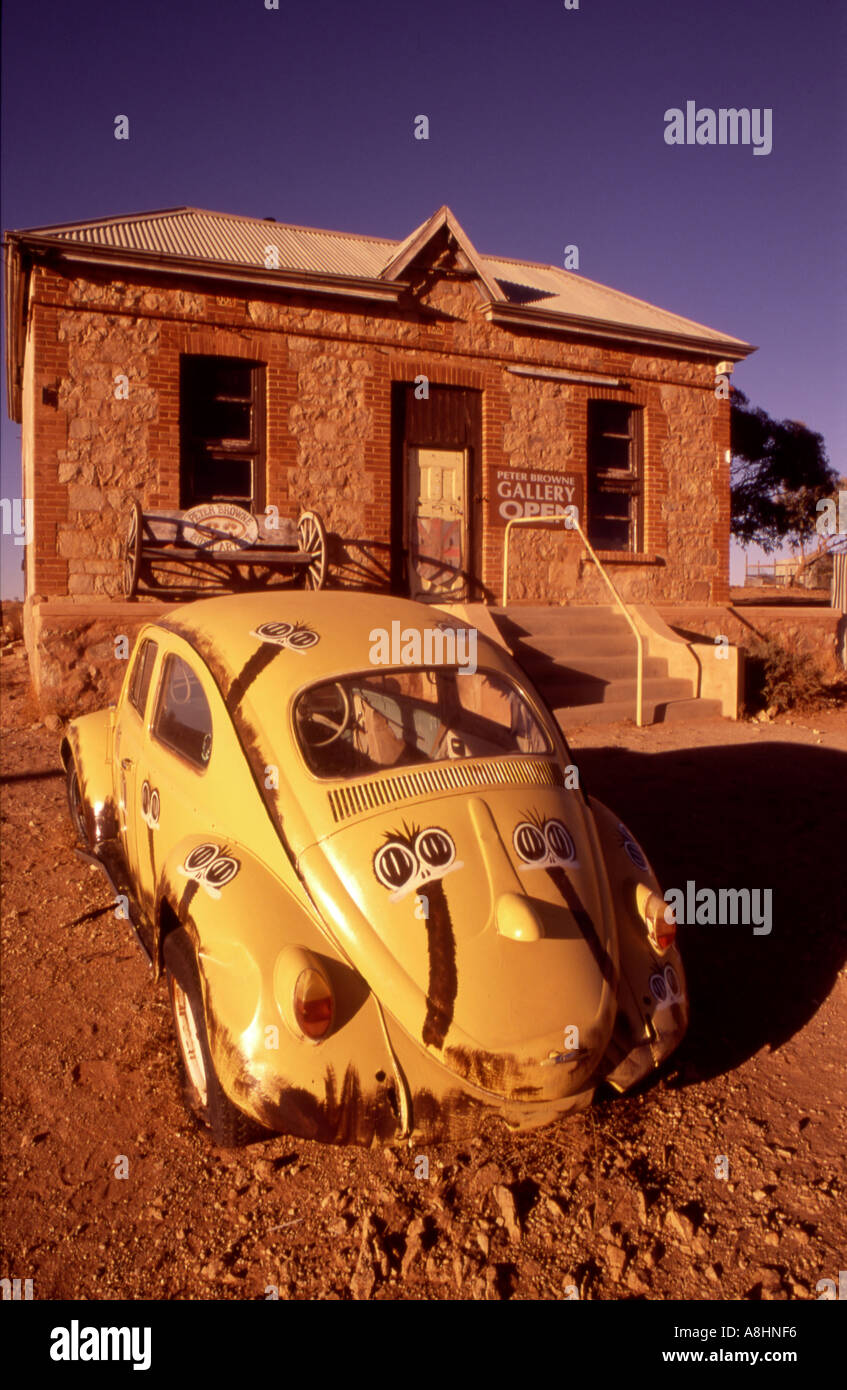 An old decorated Volkswagen Beetle sits outside an artist s studio in ...