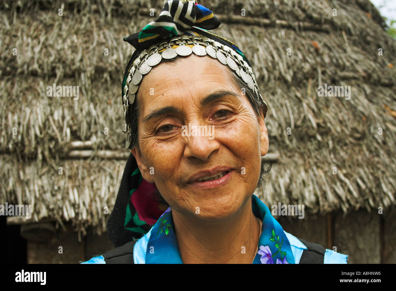 Native Woman Of The Mapuche Tribe Chile Stock Photo 6919509 Alamy
