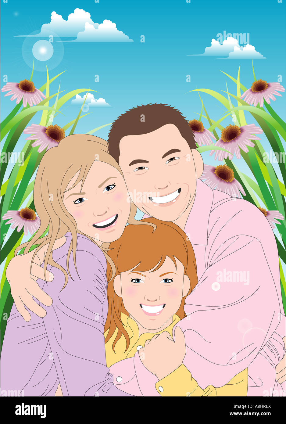 Portrait of a happy family Stock Photo - Alamy