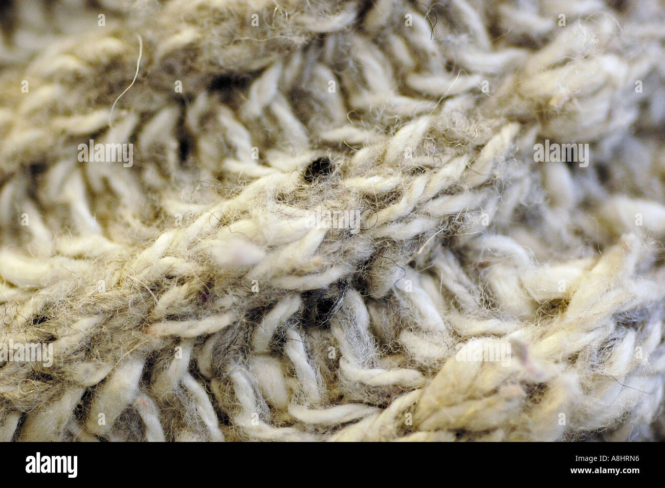 Detail of a knitted wool pullover, knitted muster Stock Photo