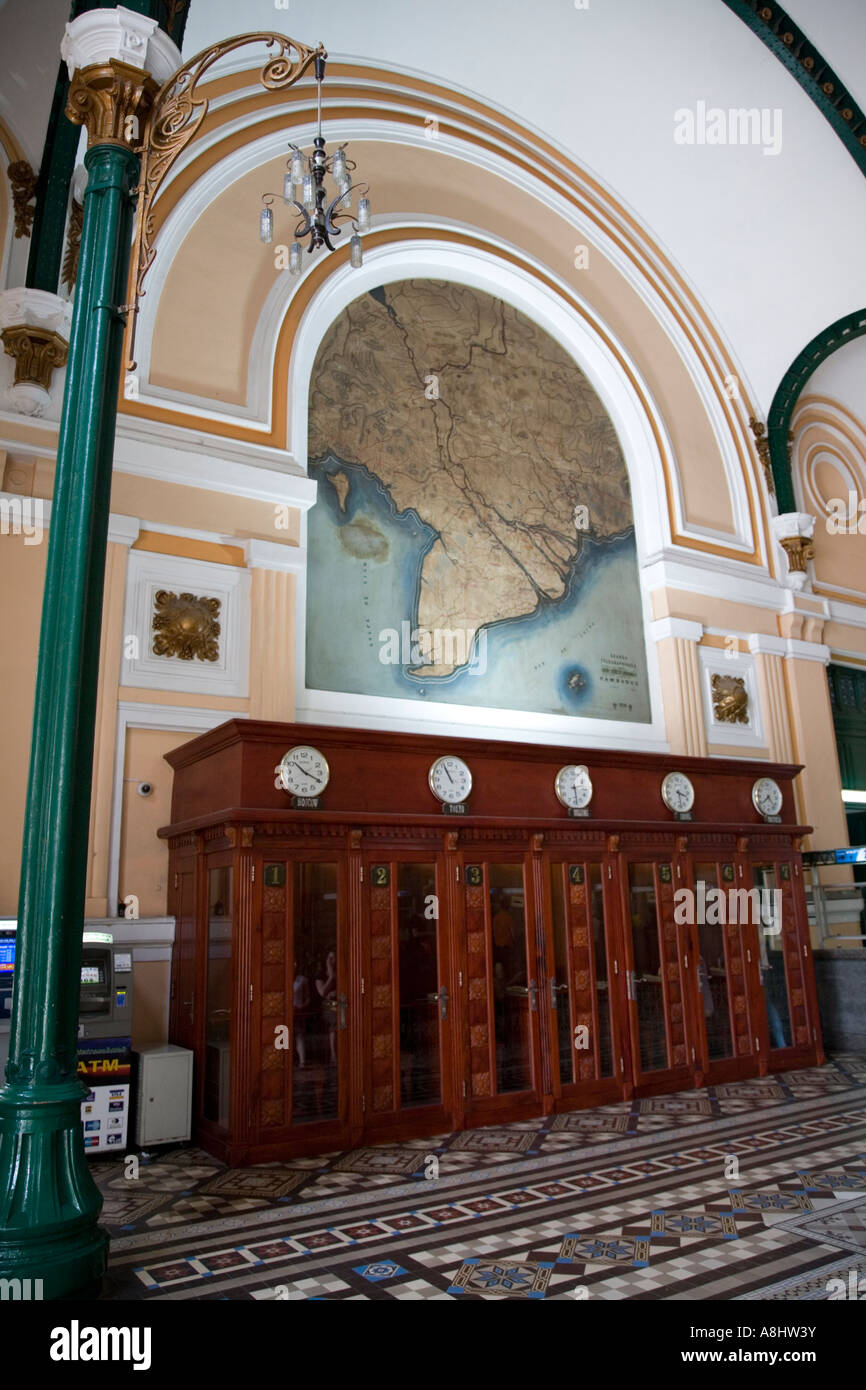 Main Post Office, Ho Chi Minh City, Vietnam Stock Photo