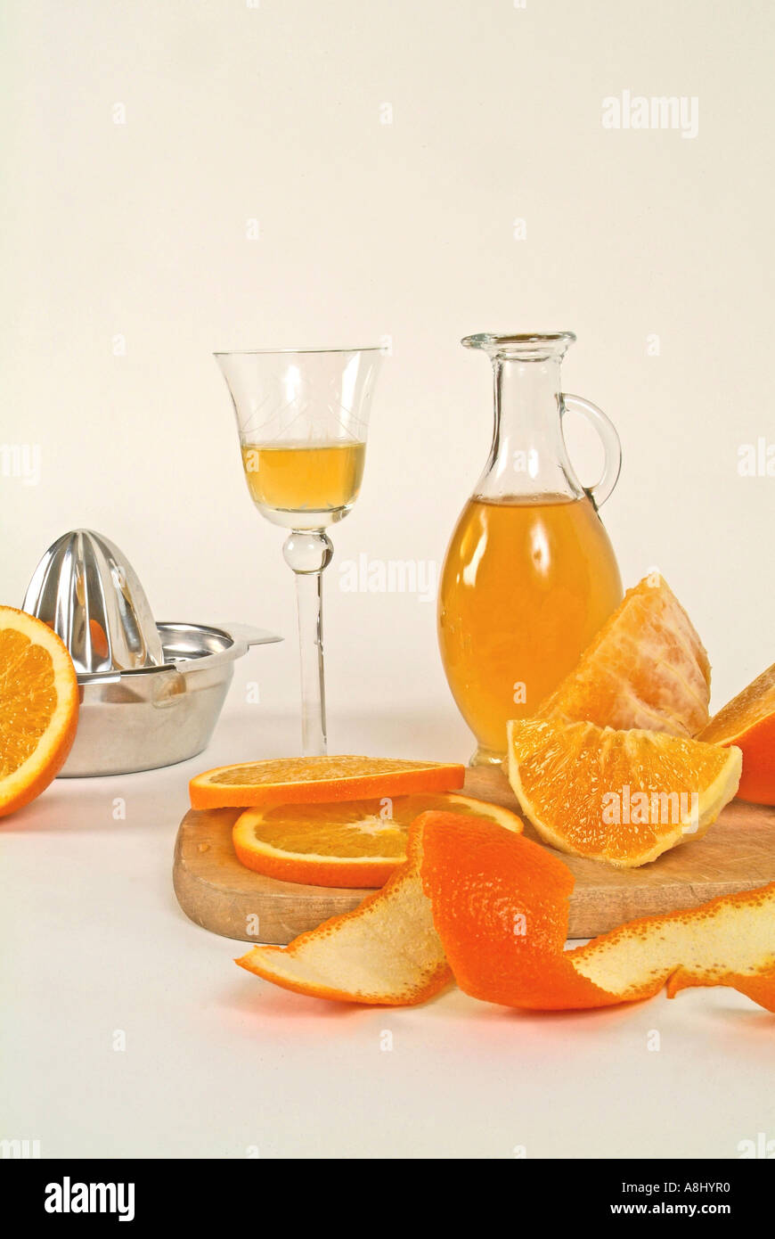 Manufacturing of orange liqueur Stock Photo Alamy
