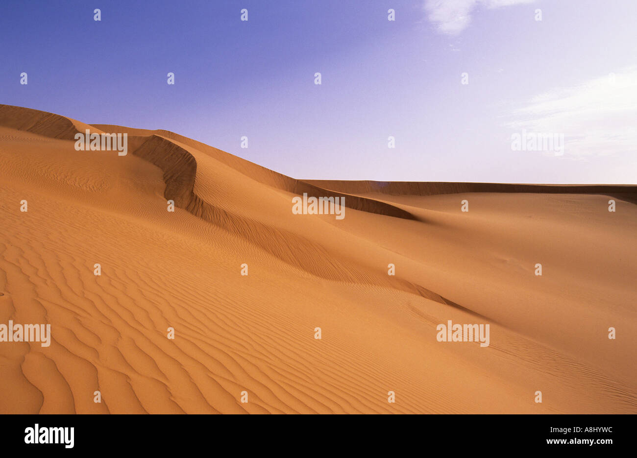 Libya Fezzan Sahara desert Erg Murzuq Sand dunes Stock Photo