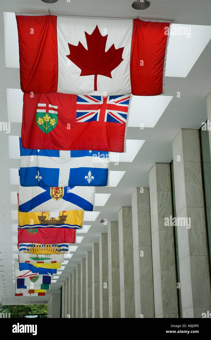 Flags of all Canadian provinces Stock Photo Alamy