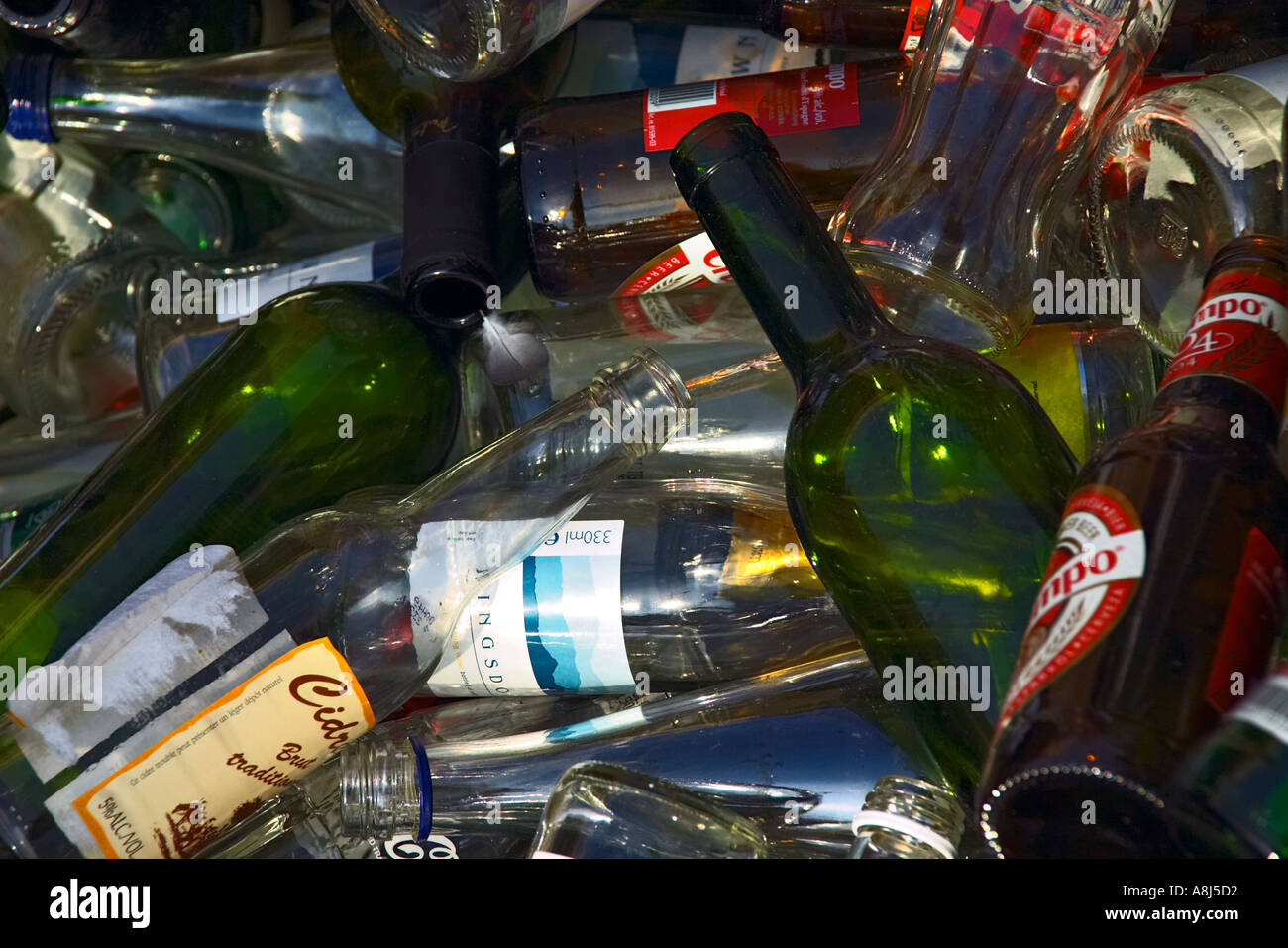 bottle glass recycle recycling environment waste Stock Photo Alamy