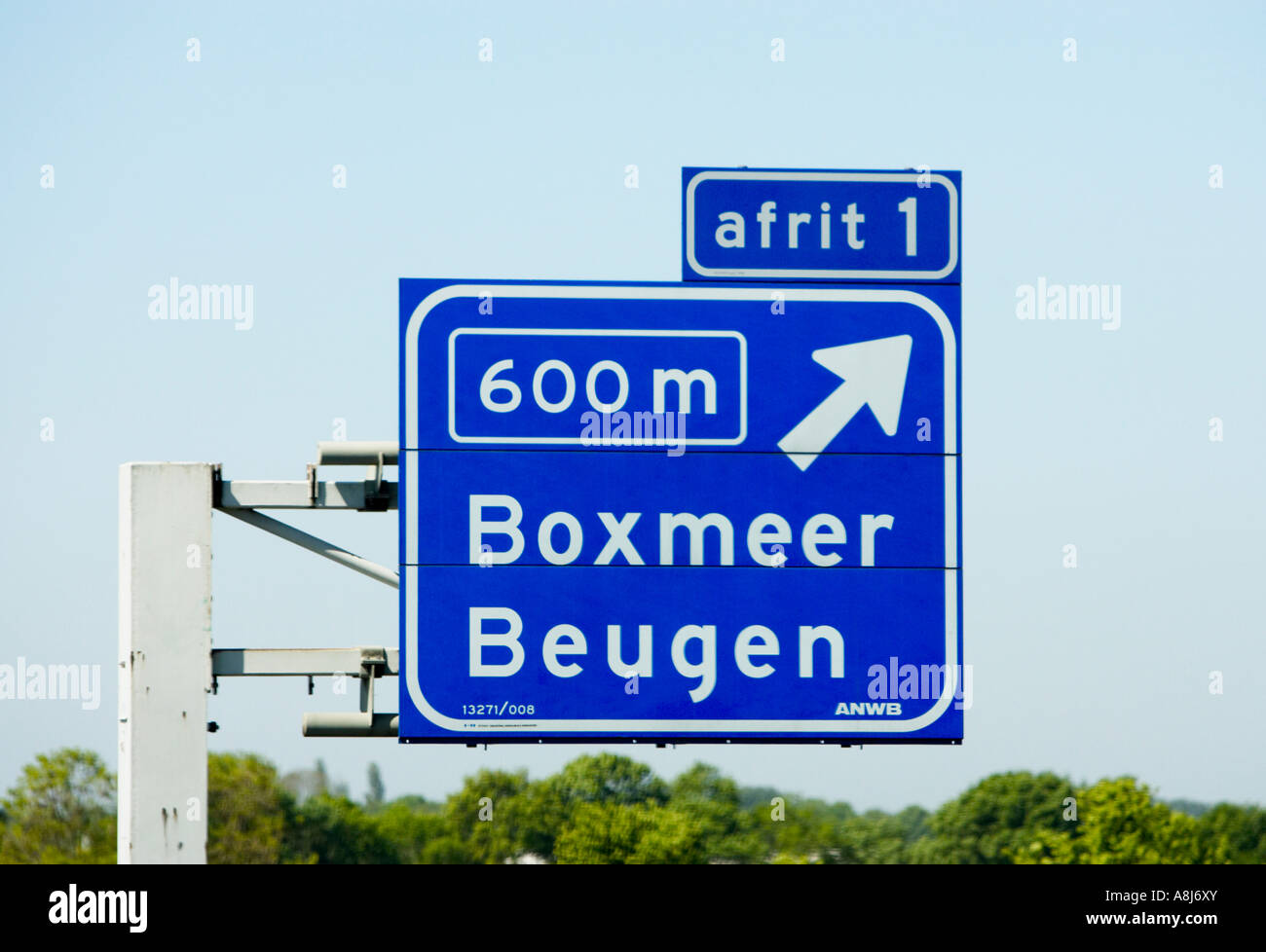 Dutch motorway direction sign The Netherlands Europe Stock Photo