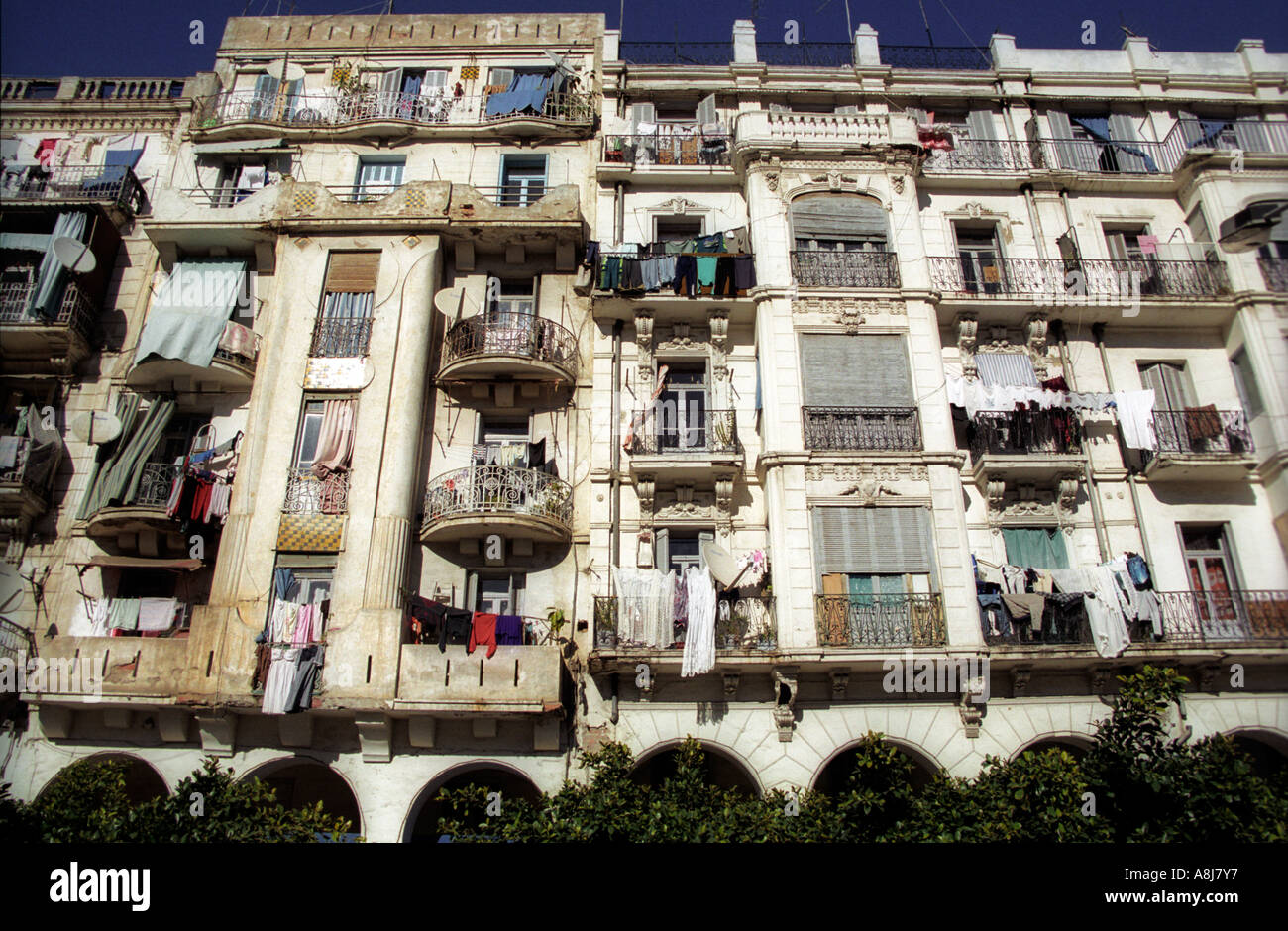 Street view of the Bab El Oued neighborhood in Algiers in Algeria 2000