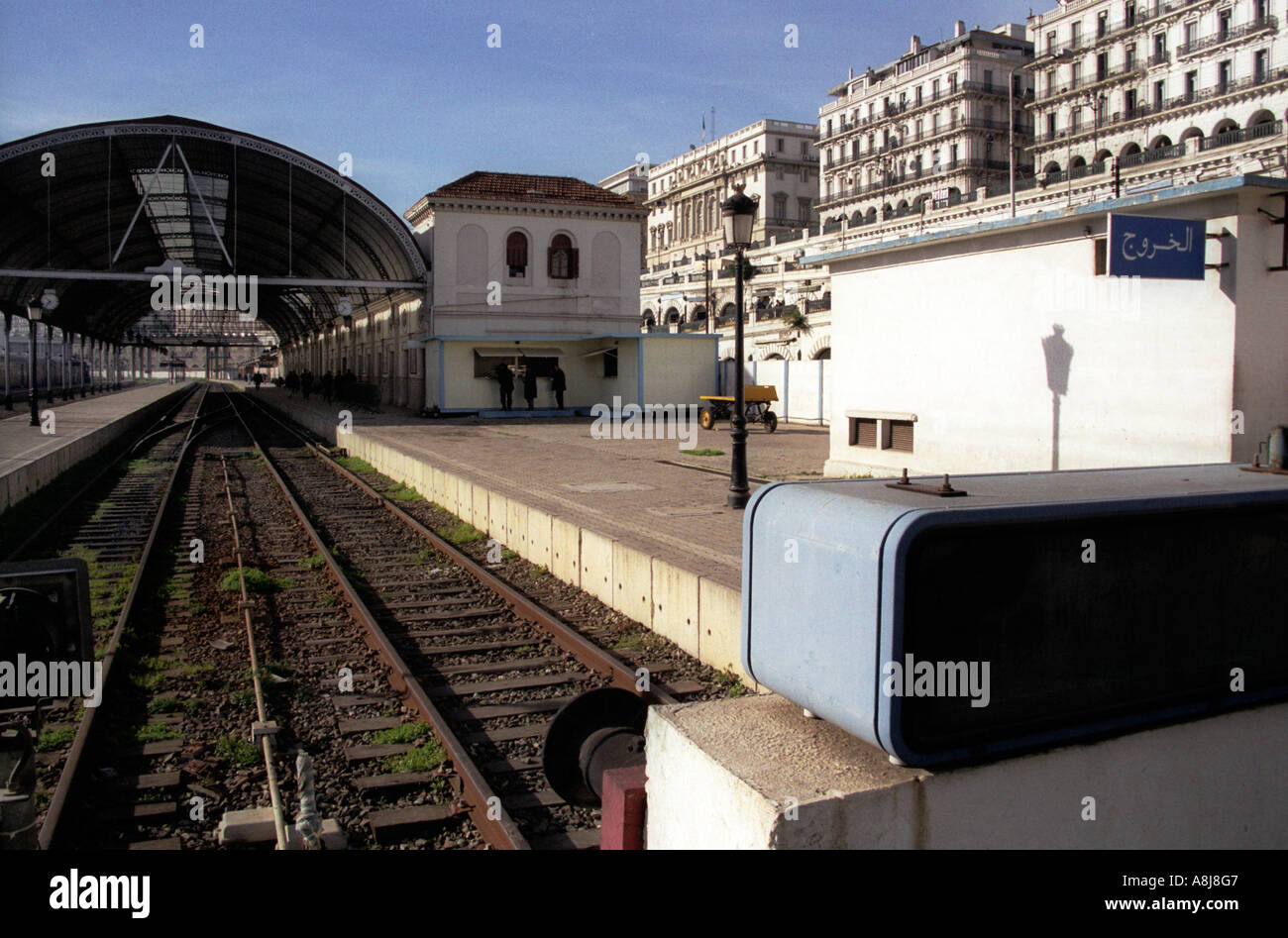 View of the Gare Centrale train station in Algiers Algeria 2000 Stock Photo