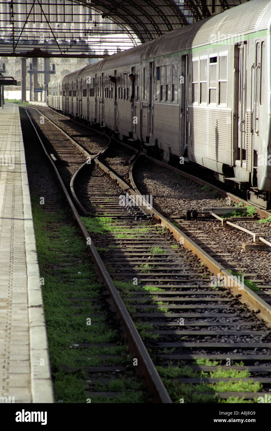 View of the Gare Centrale train station in Algiers Algeria 2000 Stock Photo
