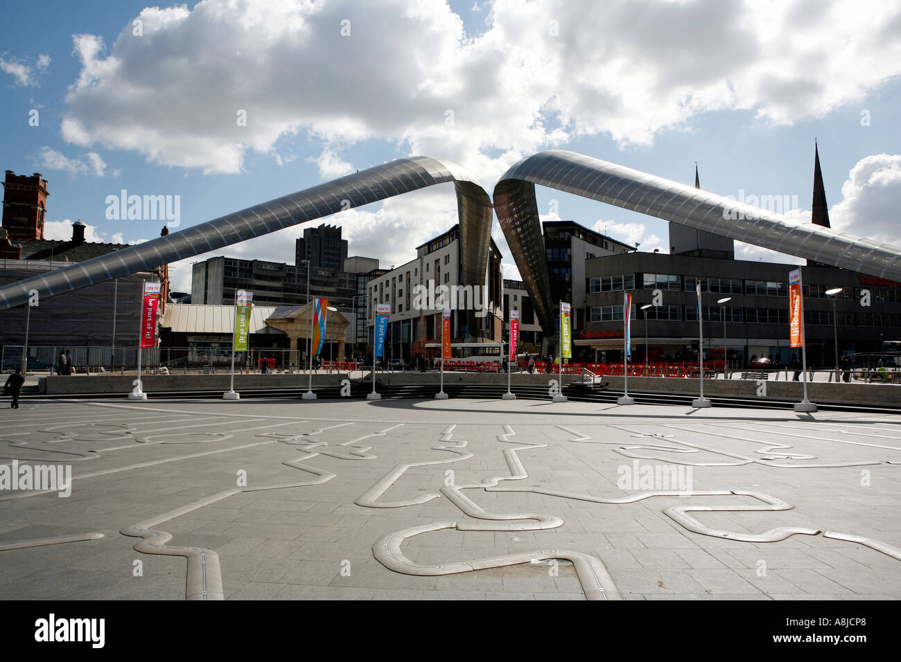 Whittle Arch in Millenium Place Coventry West Midlands Stock Photo