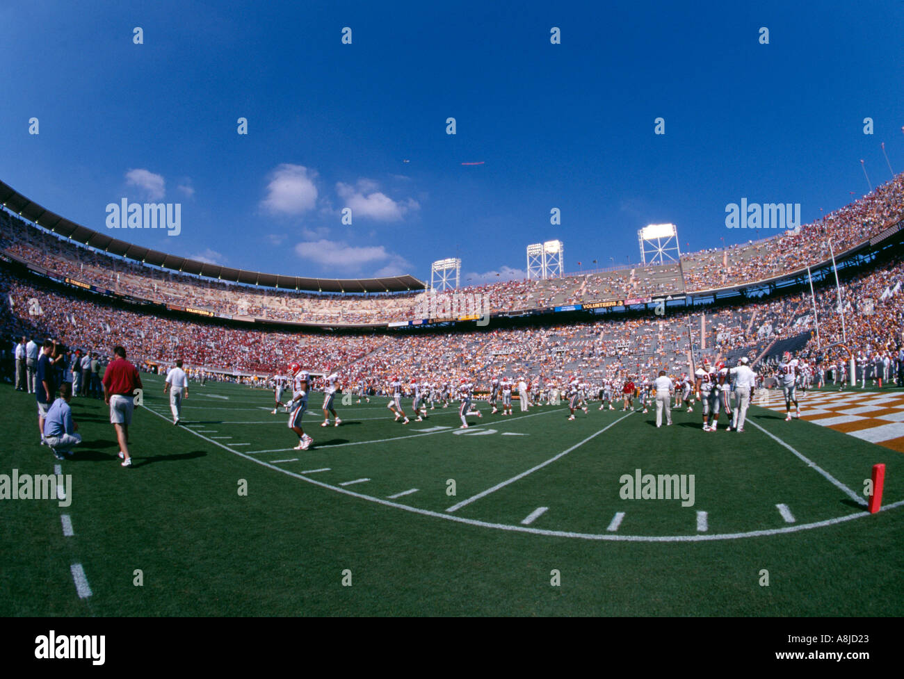 UT football stadium Knoxville TN on GA Bulldogs game day Stock Photo
