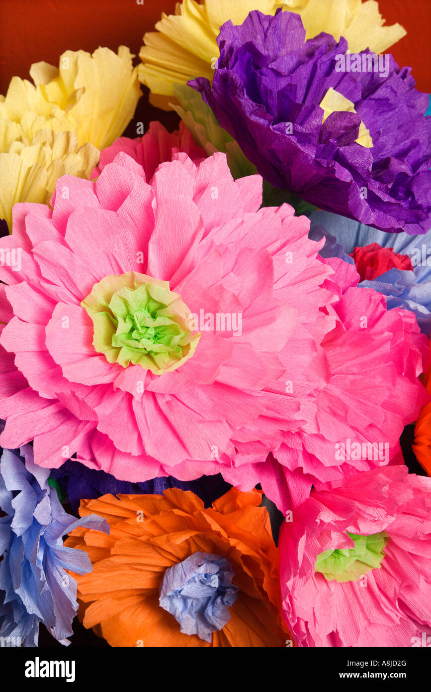 Colorful paper flower bouquet Stock Photo - Alamy