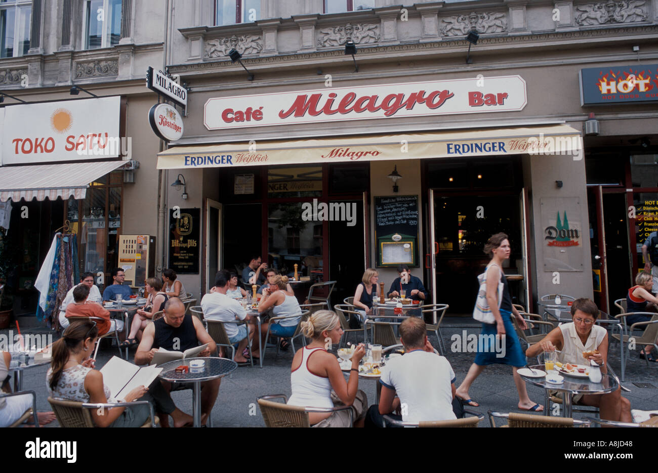 Cafe Scene Kreuzberg Berlin Stock Photo Alamy