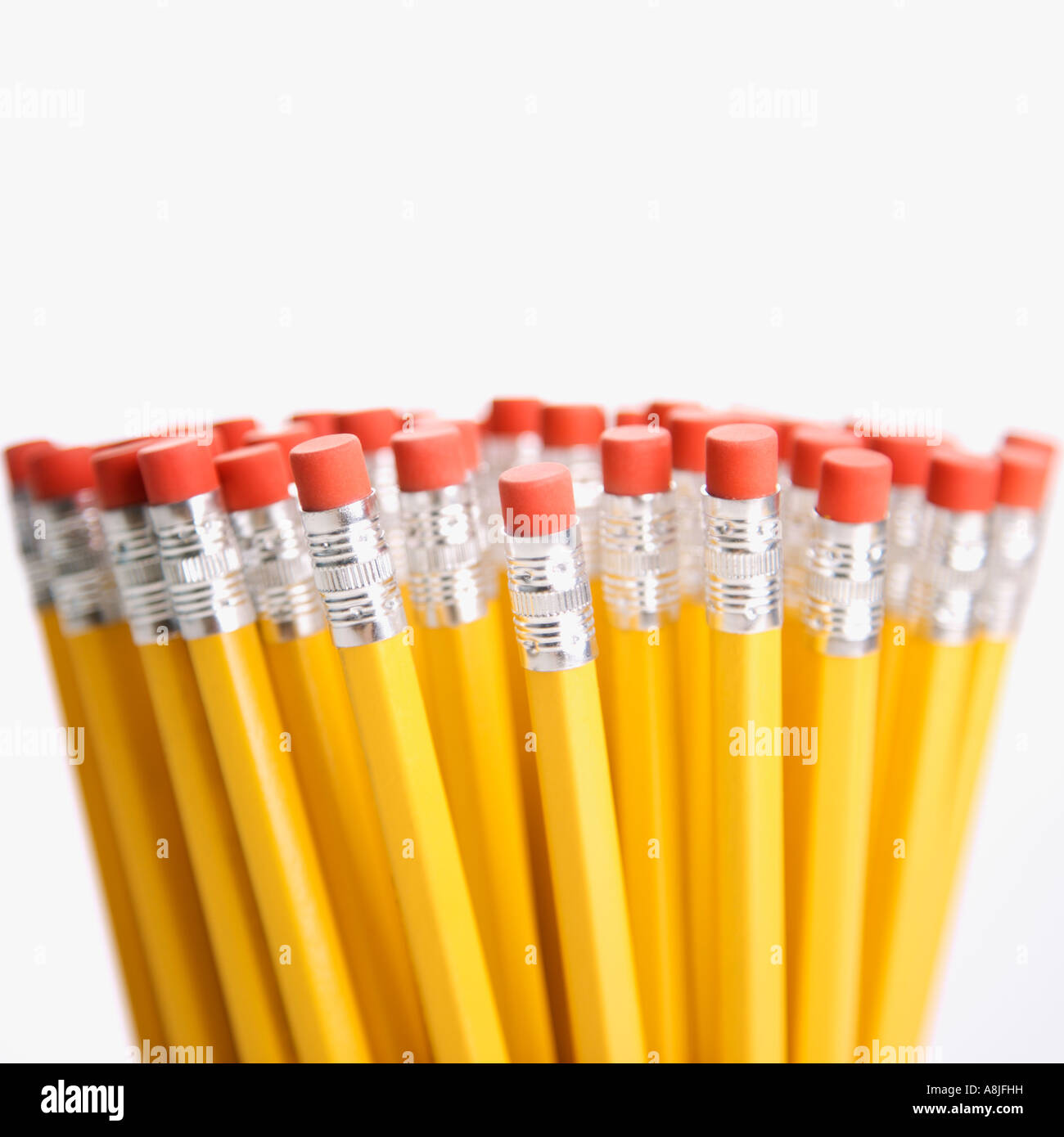Group of eraser ends of pencils Stock Photo Alamy