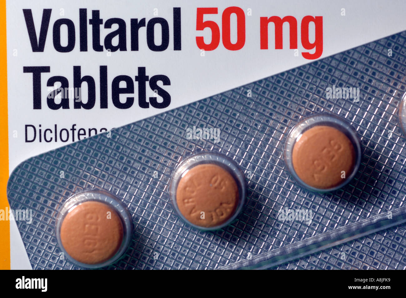 Voltarol tablets Stock Photo
