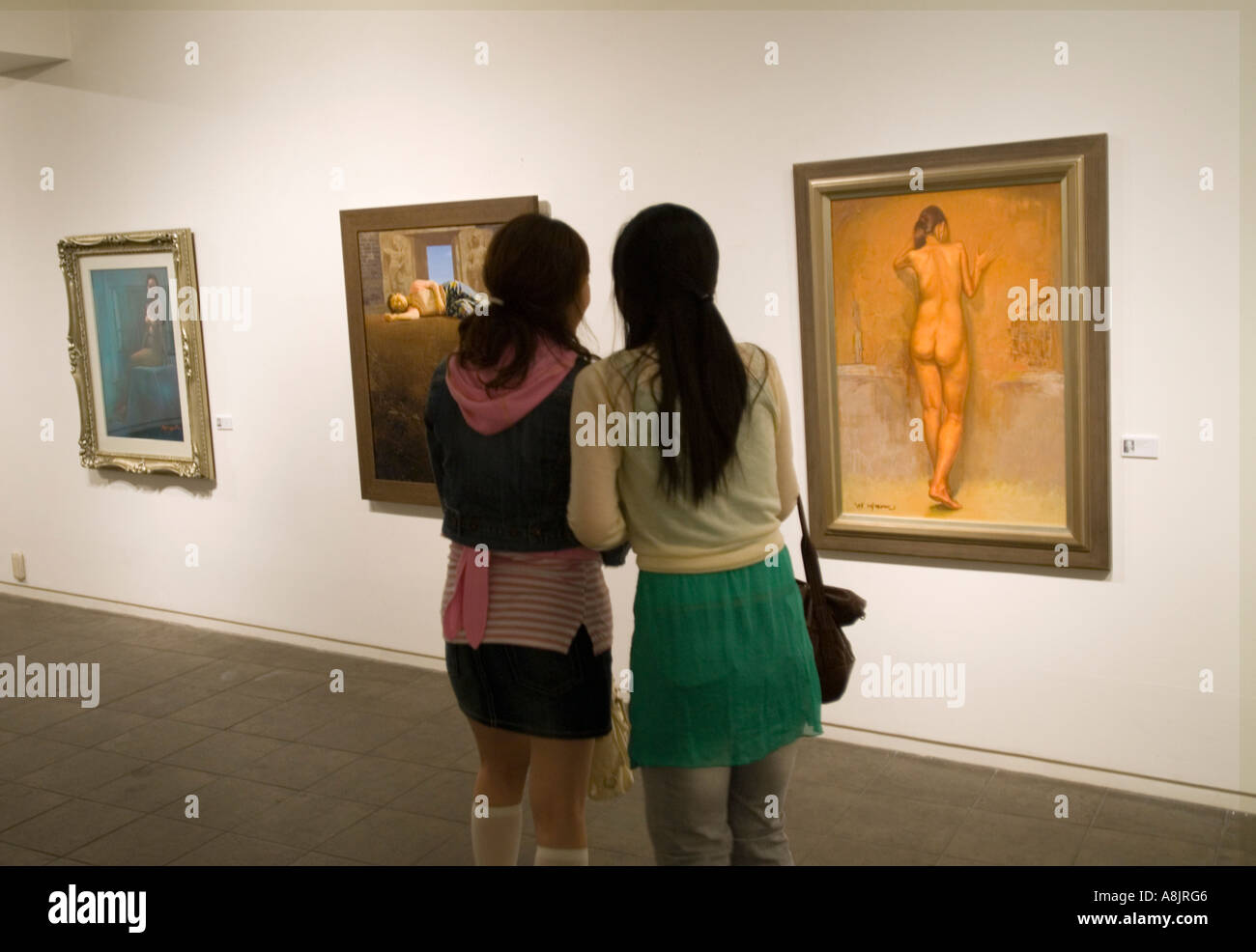 Art gallery in trendy Insadong district of Seoul South Korea Stock Photo