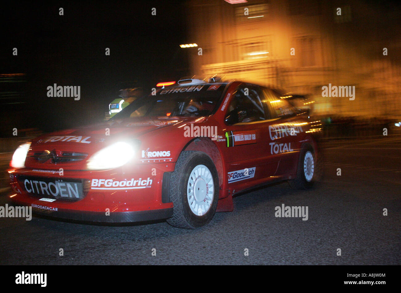 Xavier Pons in Citroen Xsara Rally GB 2006 Cardiff City Centre Stock Photo