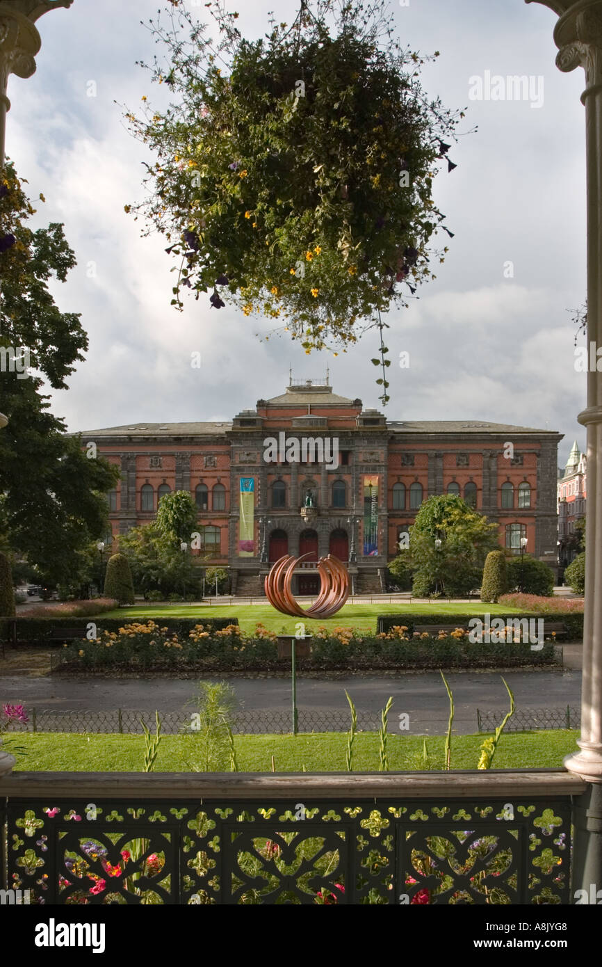 Art Museum seen from gazebo Ole Bulls Plass Bergen Norway Stock Photo