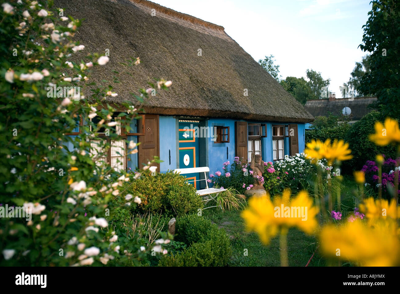 Cottage Warthe Usedom Mecklenburg Western Pomerania Germany Stock Photo
