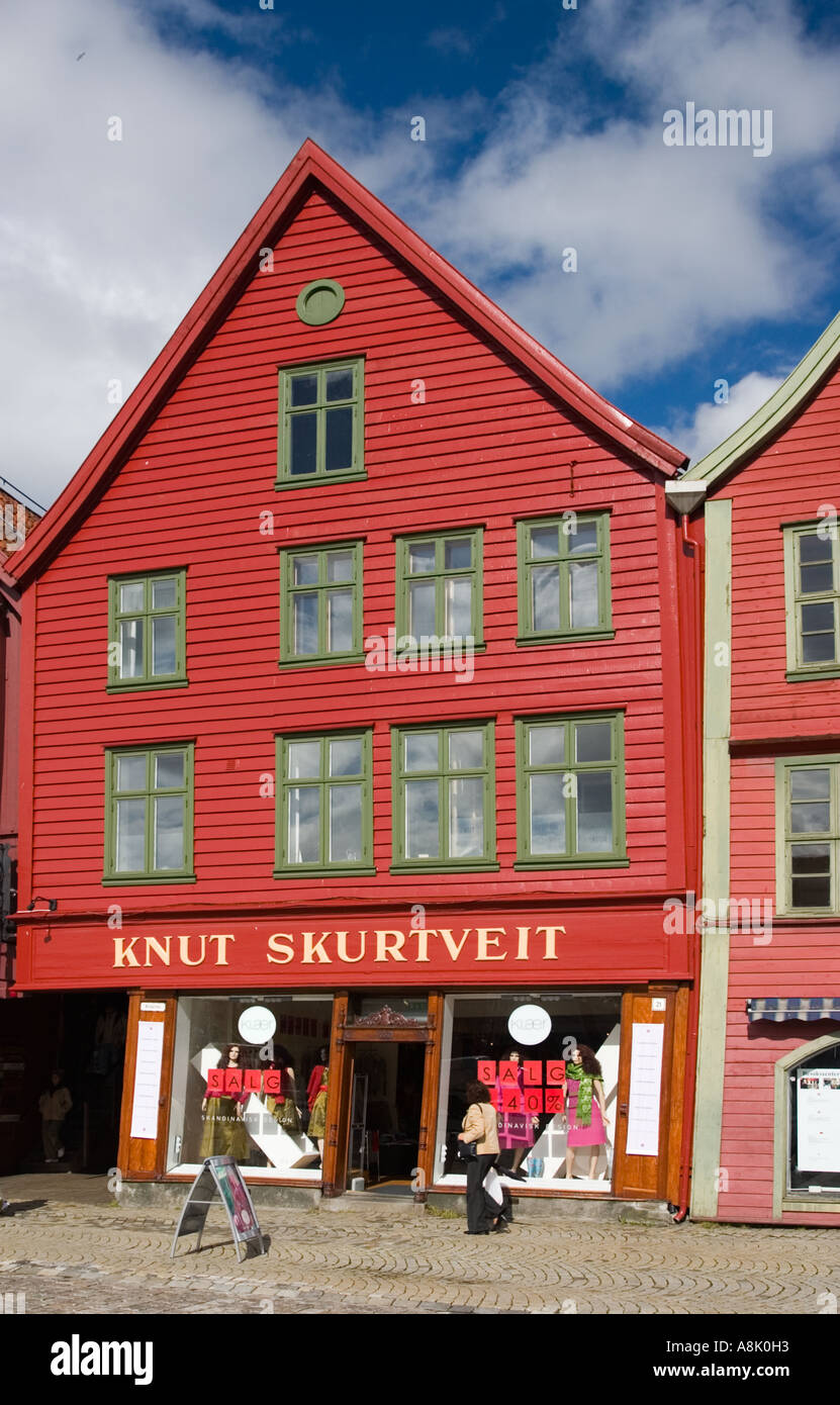 Knut Skurtveit womens clothing shop on Bryggen Bergen Norway Stock Photo -  Alamy