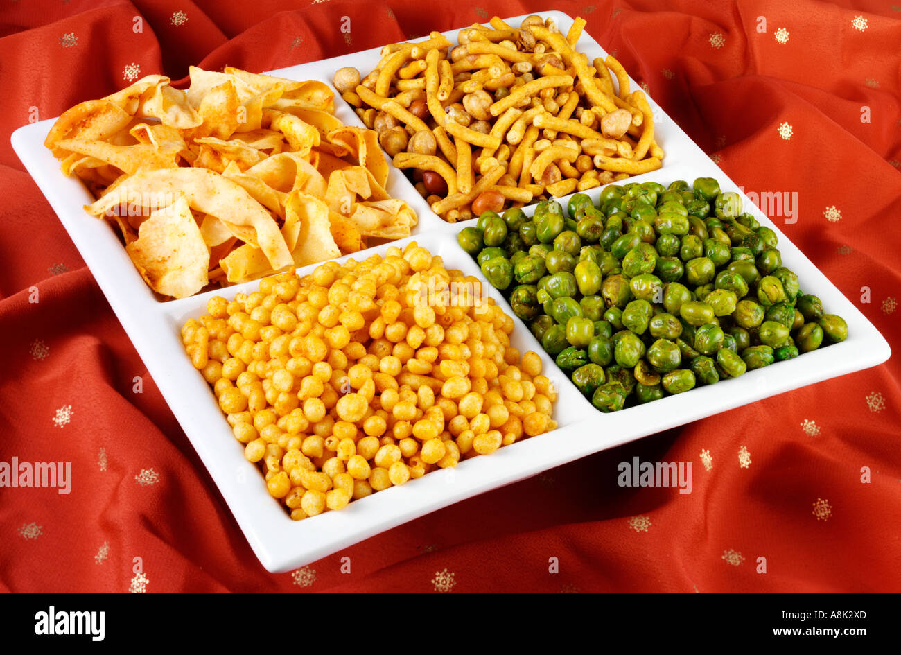 INDIAN SNACK SELECTION Stock Photo Alamy