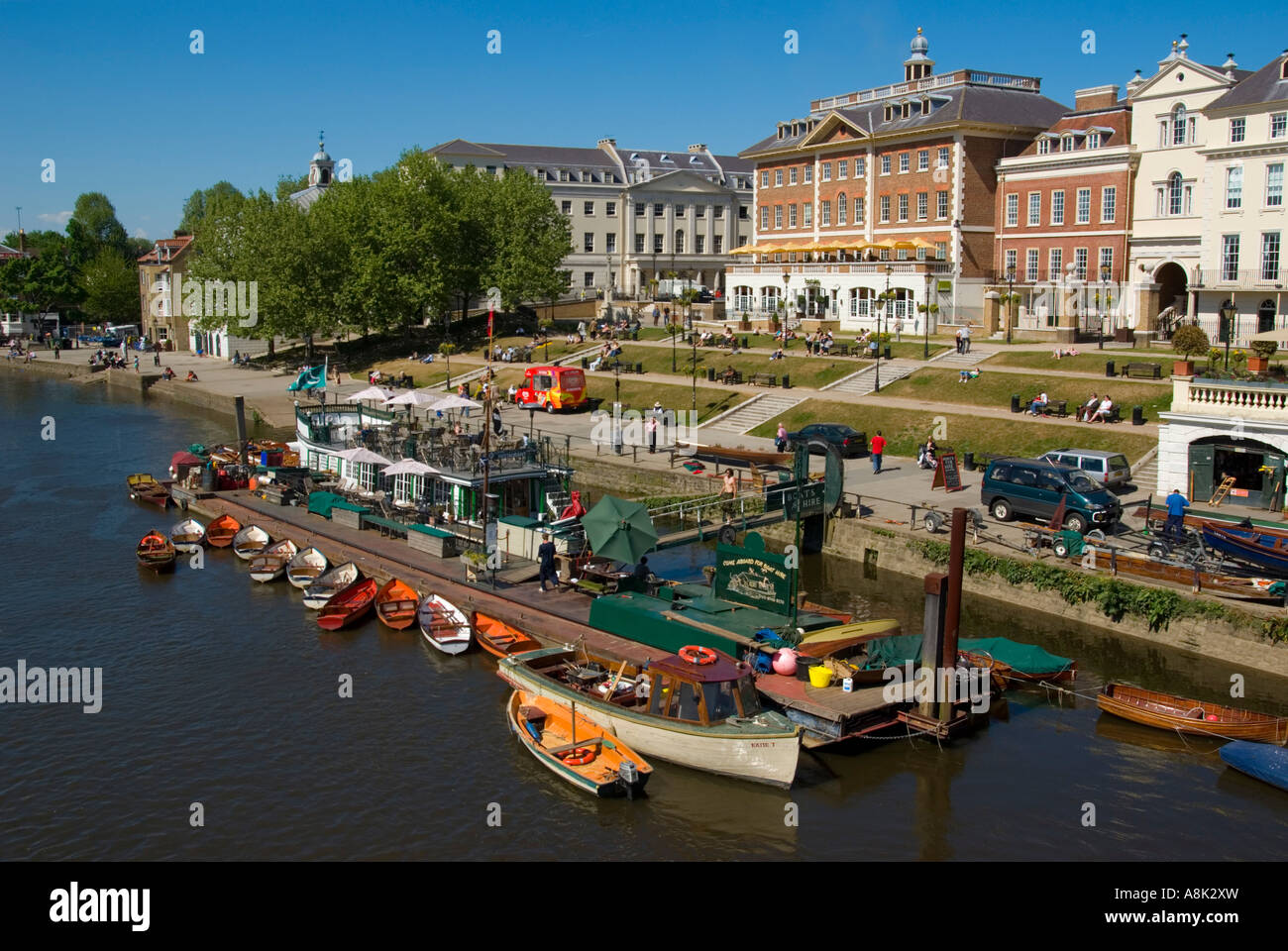 Europe UK england London Richmond upon Thames riverfront Stock Photo