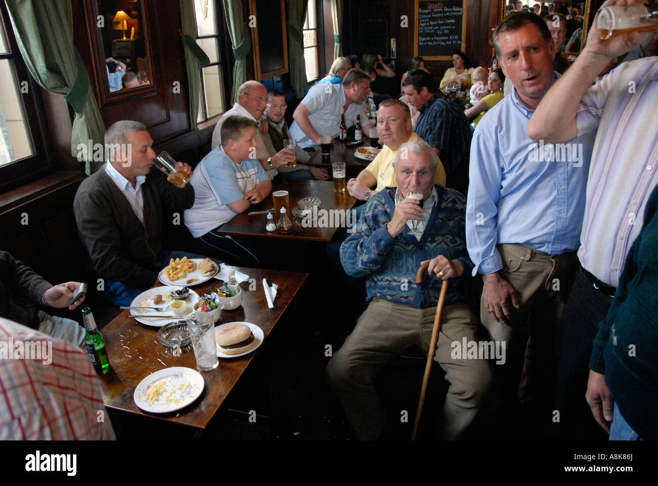 Men drinking in South london pub in battersea Stock Photo Alamy