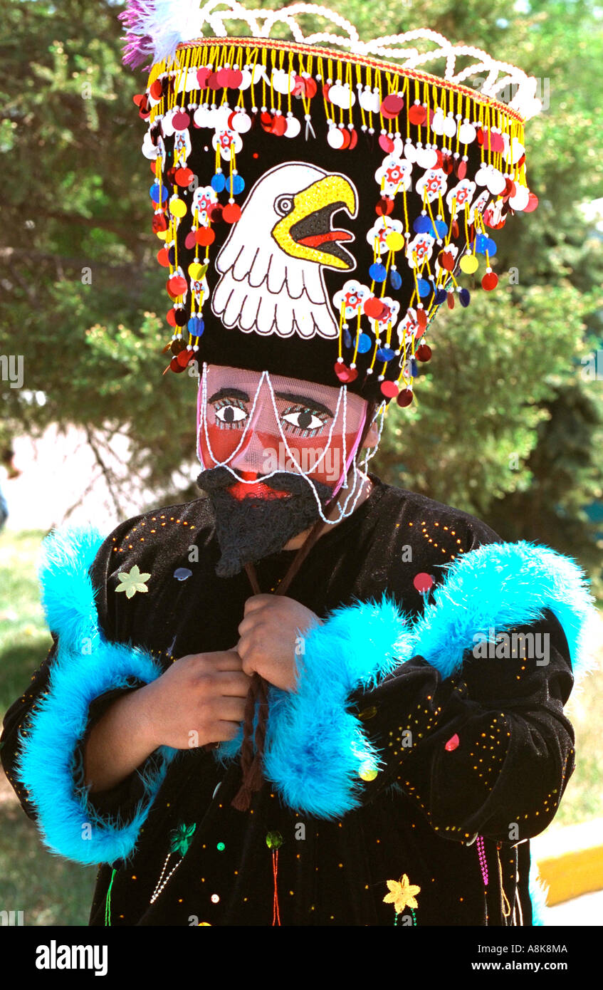 Aztec ceremonial clothing age 28. Cinco de Mayo Festival St Paul Minnesota USA Stock Photo
