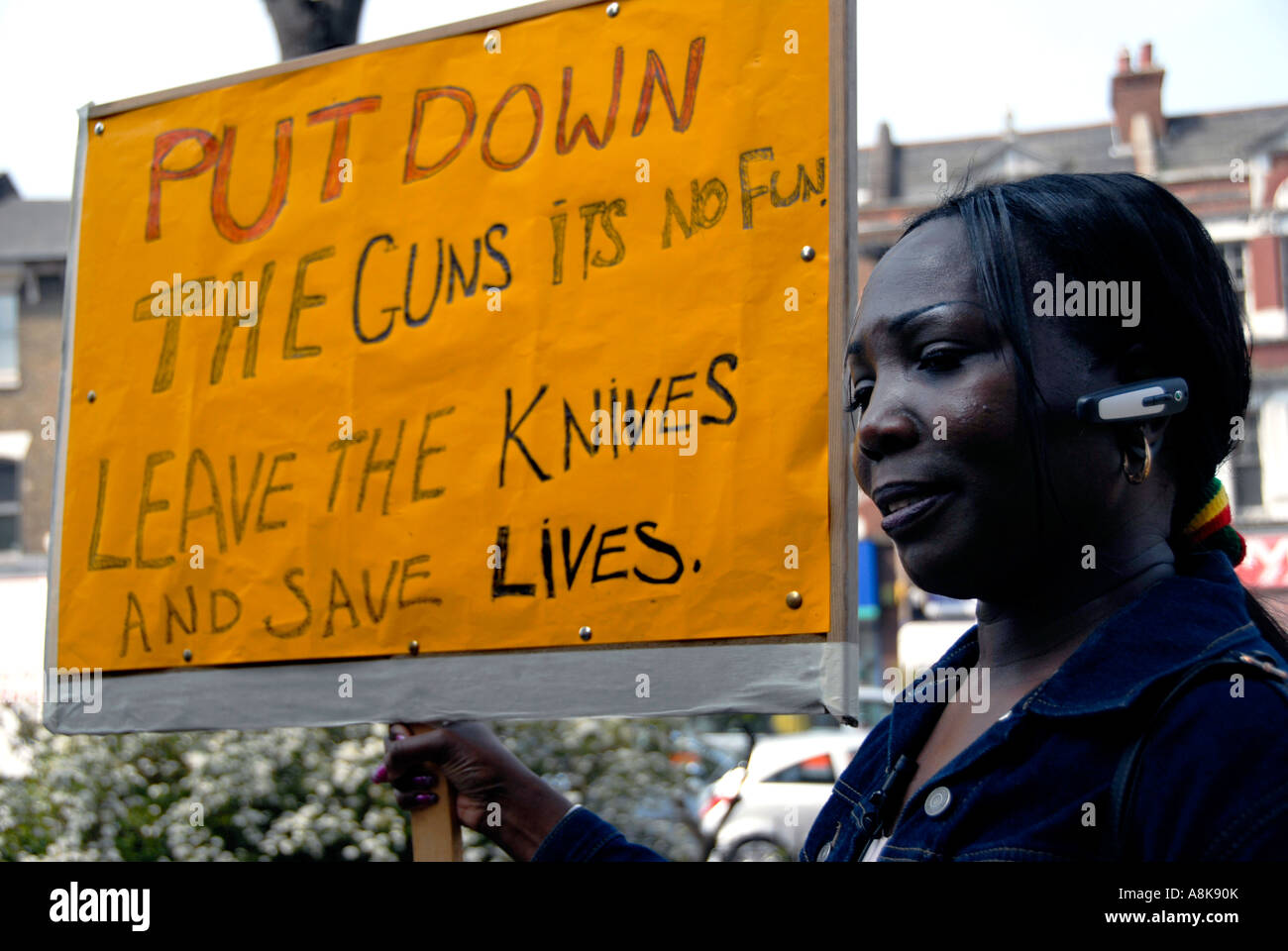 Anti gun march in London by mums & relatives of victims of violent