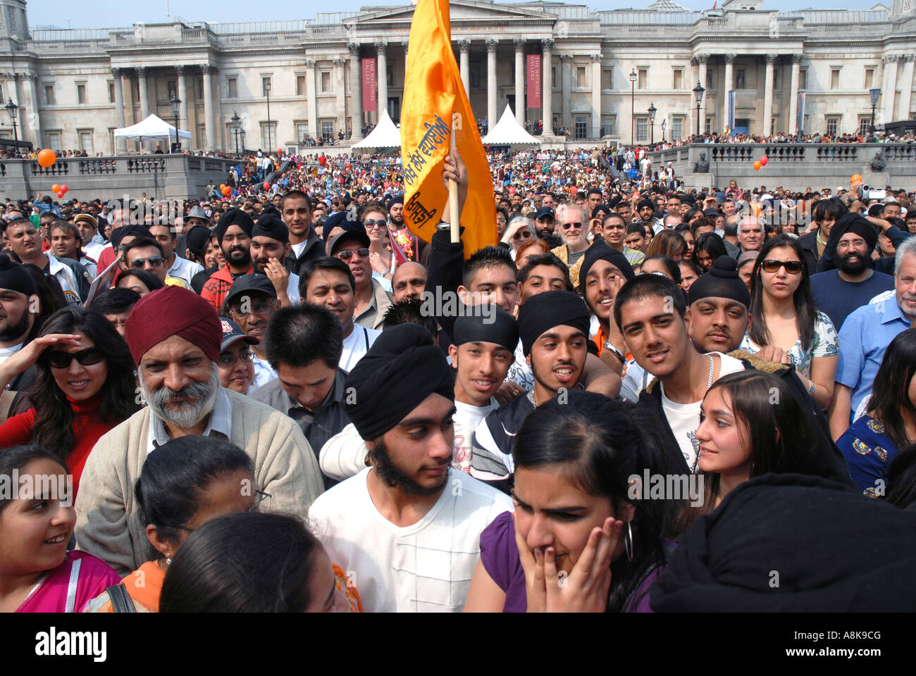 Celebration of Hindu and sikh festival of Vaisakhi in Trafalgar Square