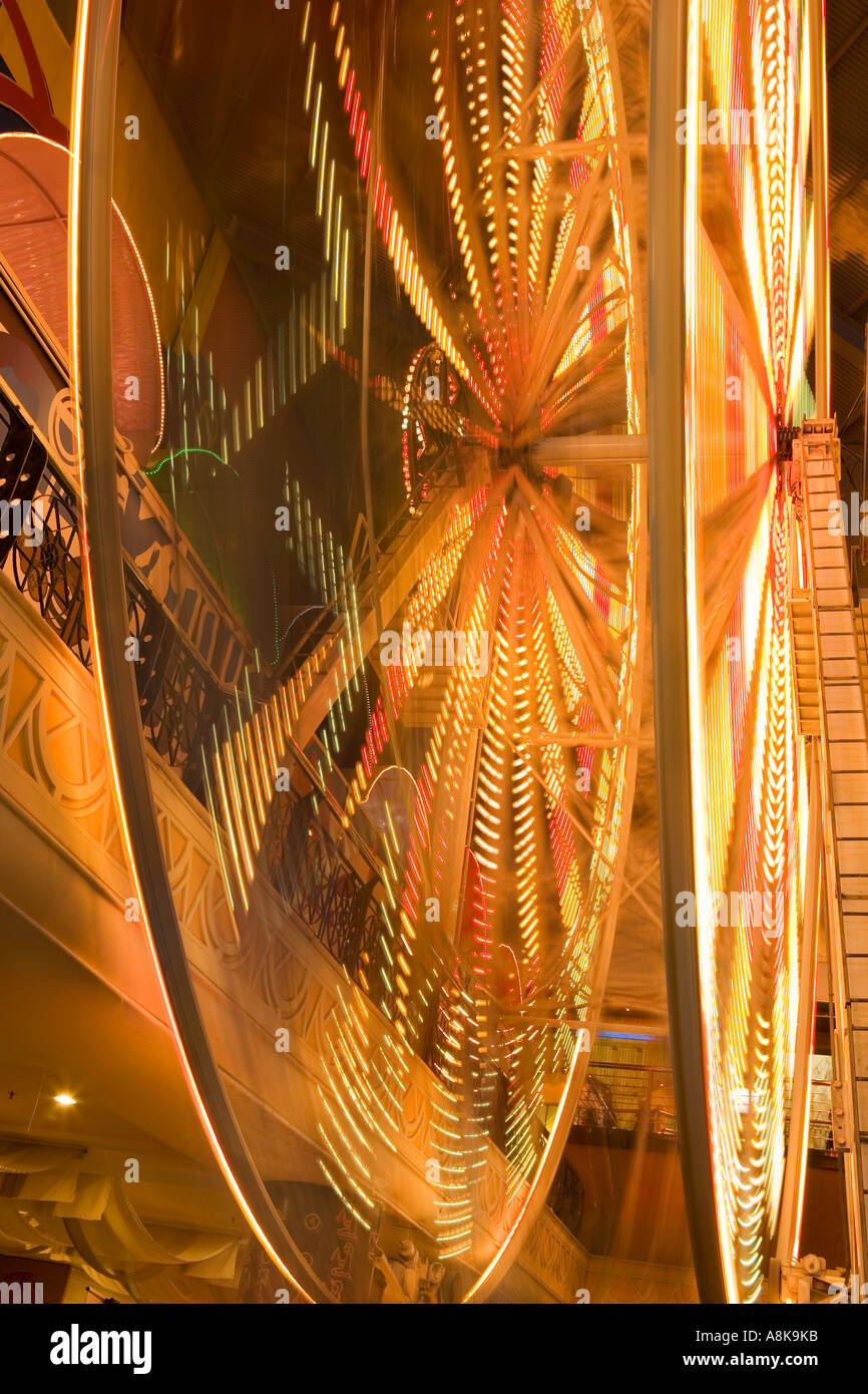 A spinning ferris wheel ride at the Genting Highlands Indoor Theme Park
