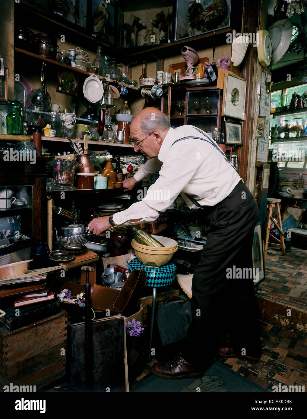 The interior of a junk shop Stock Photo Alamy