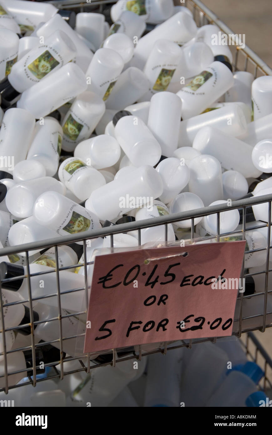 Bottles for Holy Water, Knock, County Mayo, Ireland, on sale in local