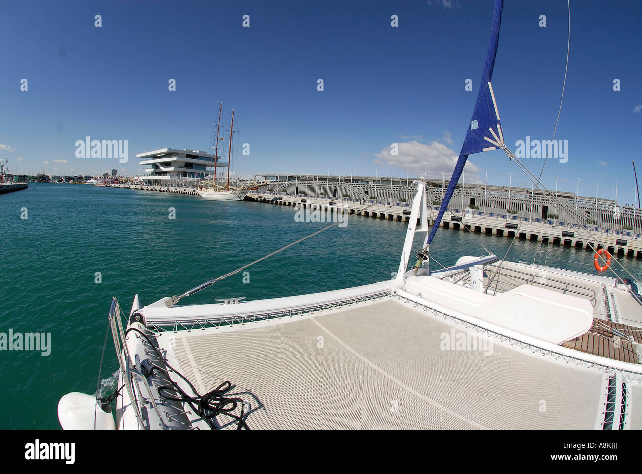 Valencias Harbor and Marina host of the 32nd Americas Cup Stock Photo