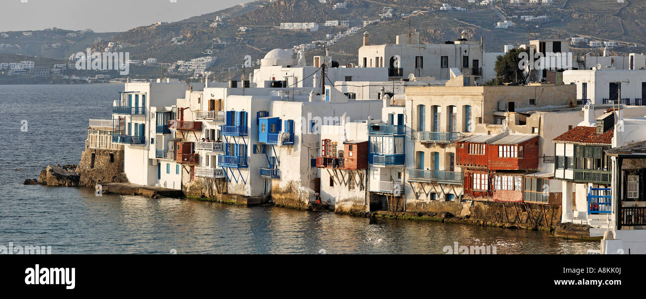 Little Venice, Myconos, Greece Stock Photo