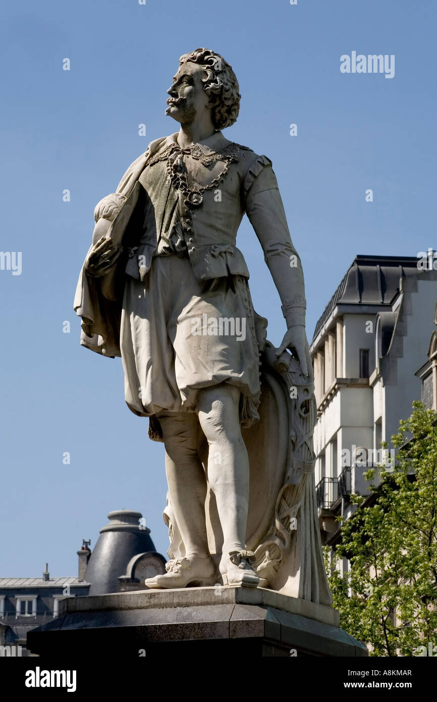 Van Dyk Monument, Meir-Leysstraat, Antwerp, Belgium Stock Photo