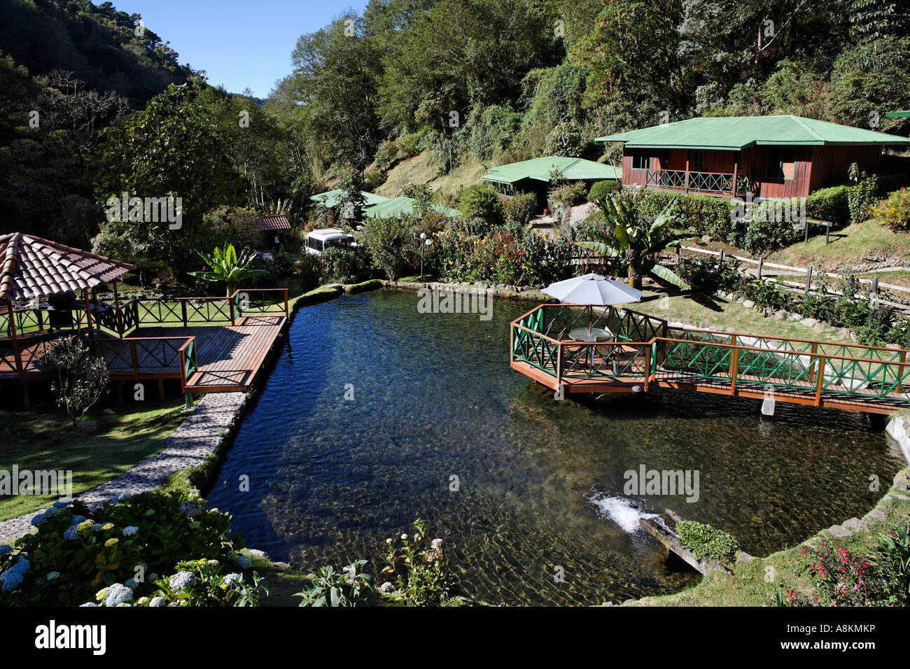 Trogon Lodge in San Gerardo de Dota, Los Quetzales National Park, Costa Rica Stock Photo Alamy