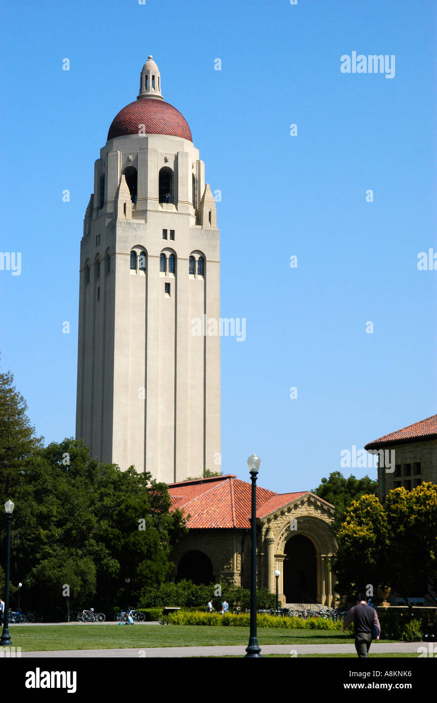 Hoover tower at Stanford University Palo Alto in Northern California Stock Photo