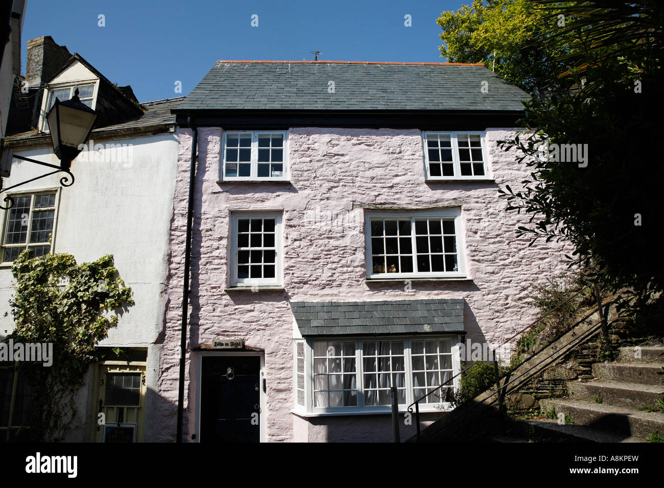 Cottage Fowey Cornwall England UK Europe Stock Photo Alamy