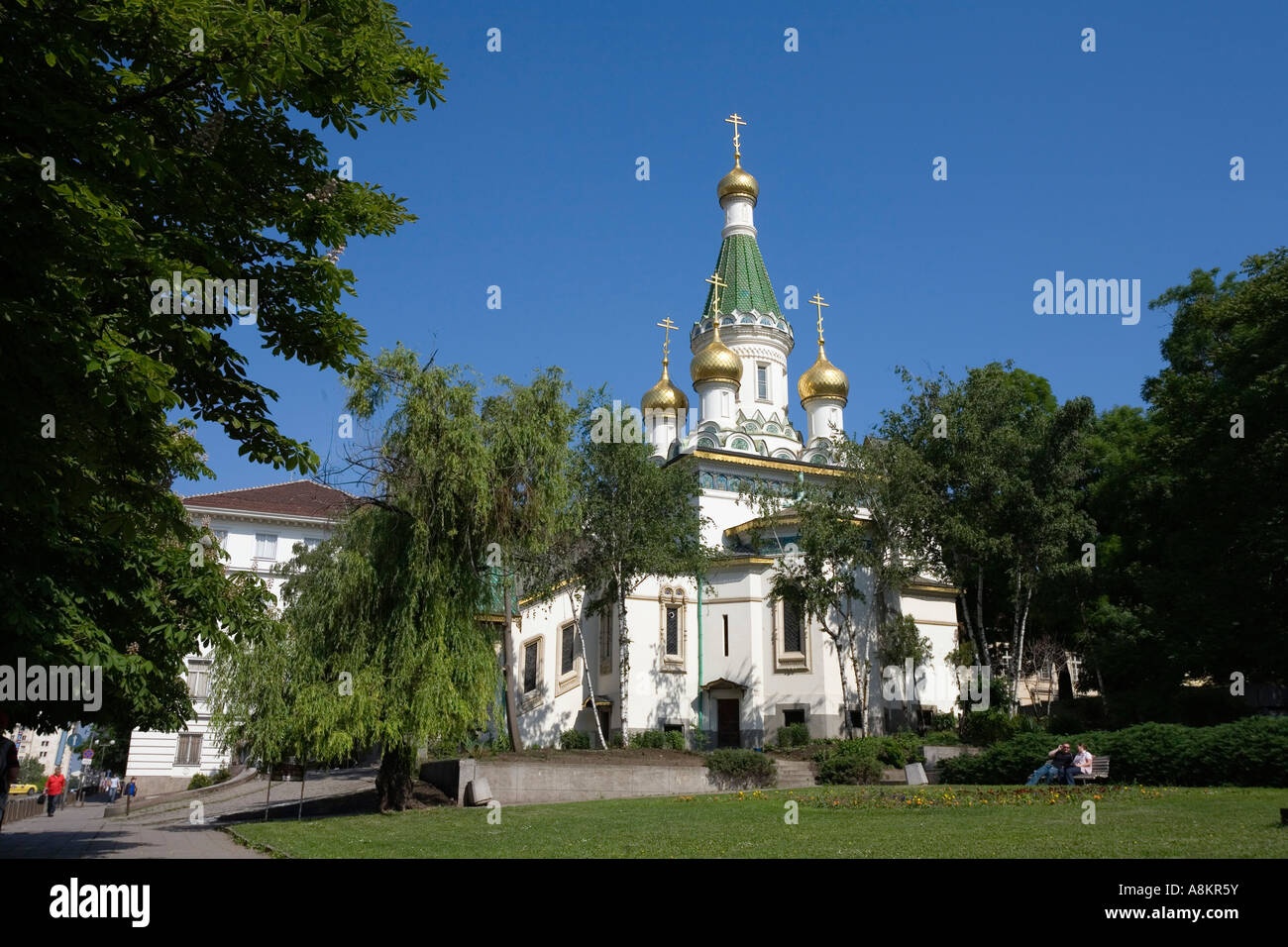 Russian church, city center, Sofia, Bulgaria Stock Photo