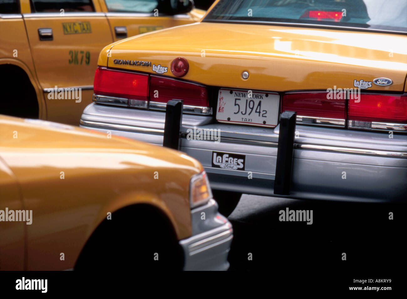 Yellow cab  New York City USA Stock Photo