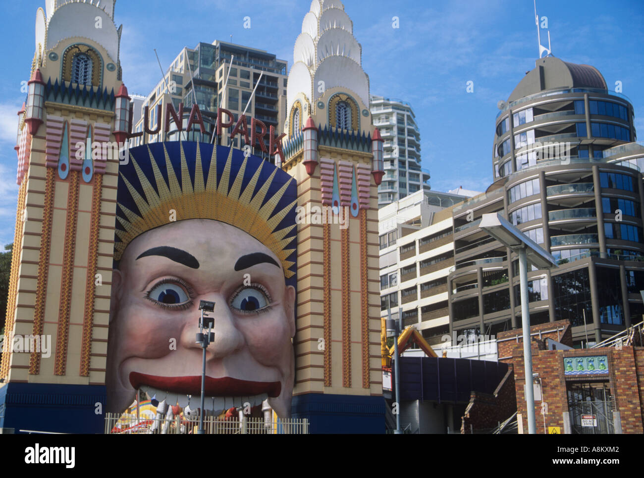 Luna Park entertainment centre in North Sydney, NSW, Australia Stock Photo