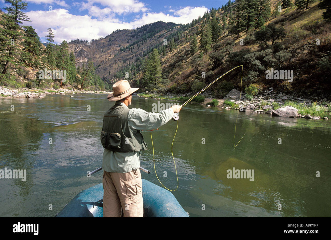 IDAHO MIDDLE FORK OF THE SALMON RIVER Fly fishing for Trout by drift