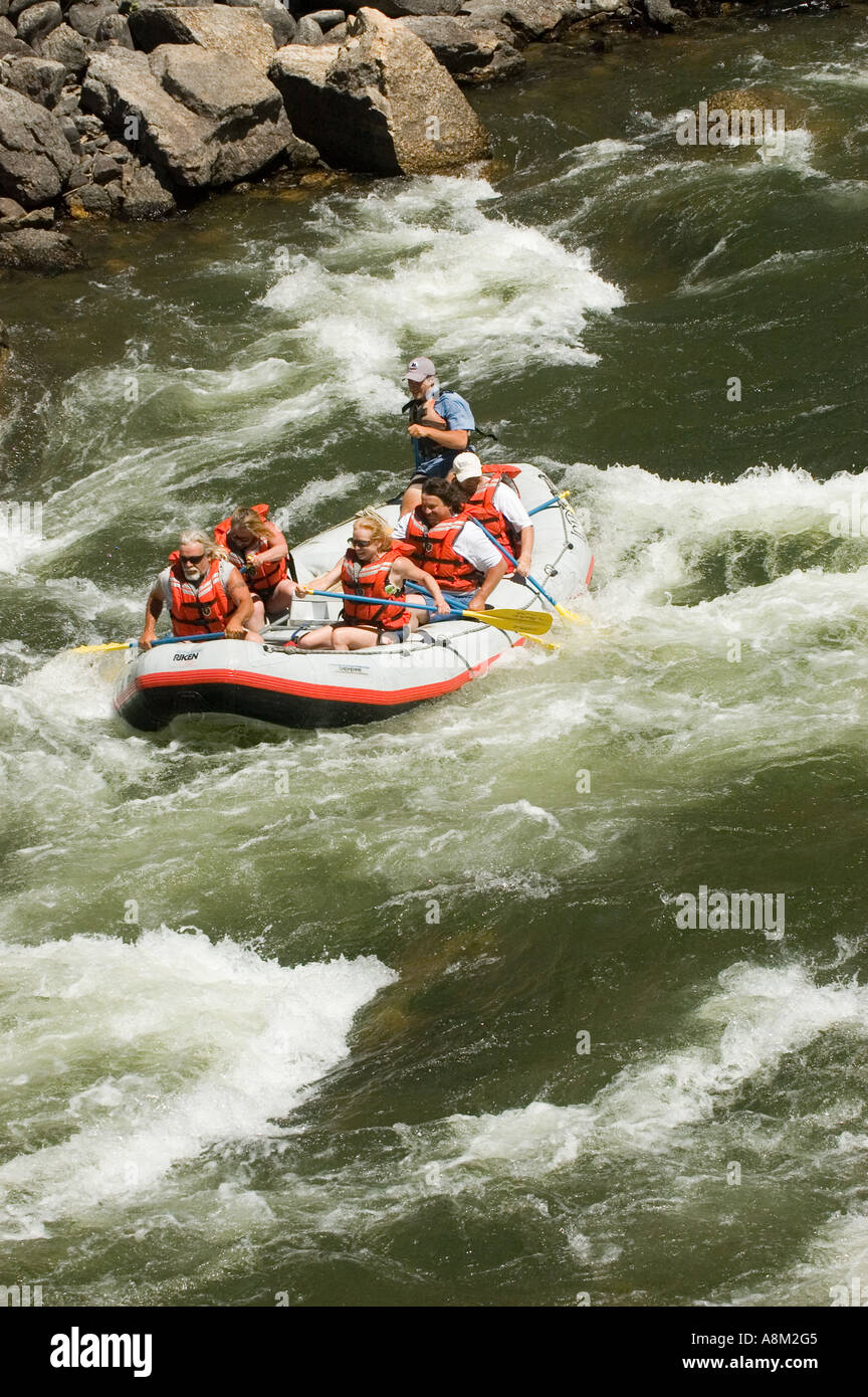 IDAHO MAIN SALMON RIVER Whitewater rafting through fast moving rapids
