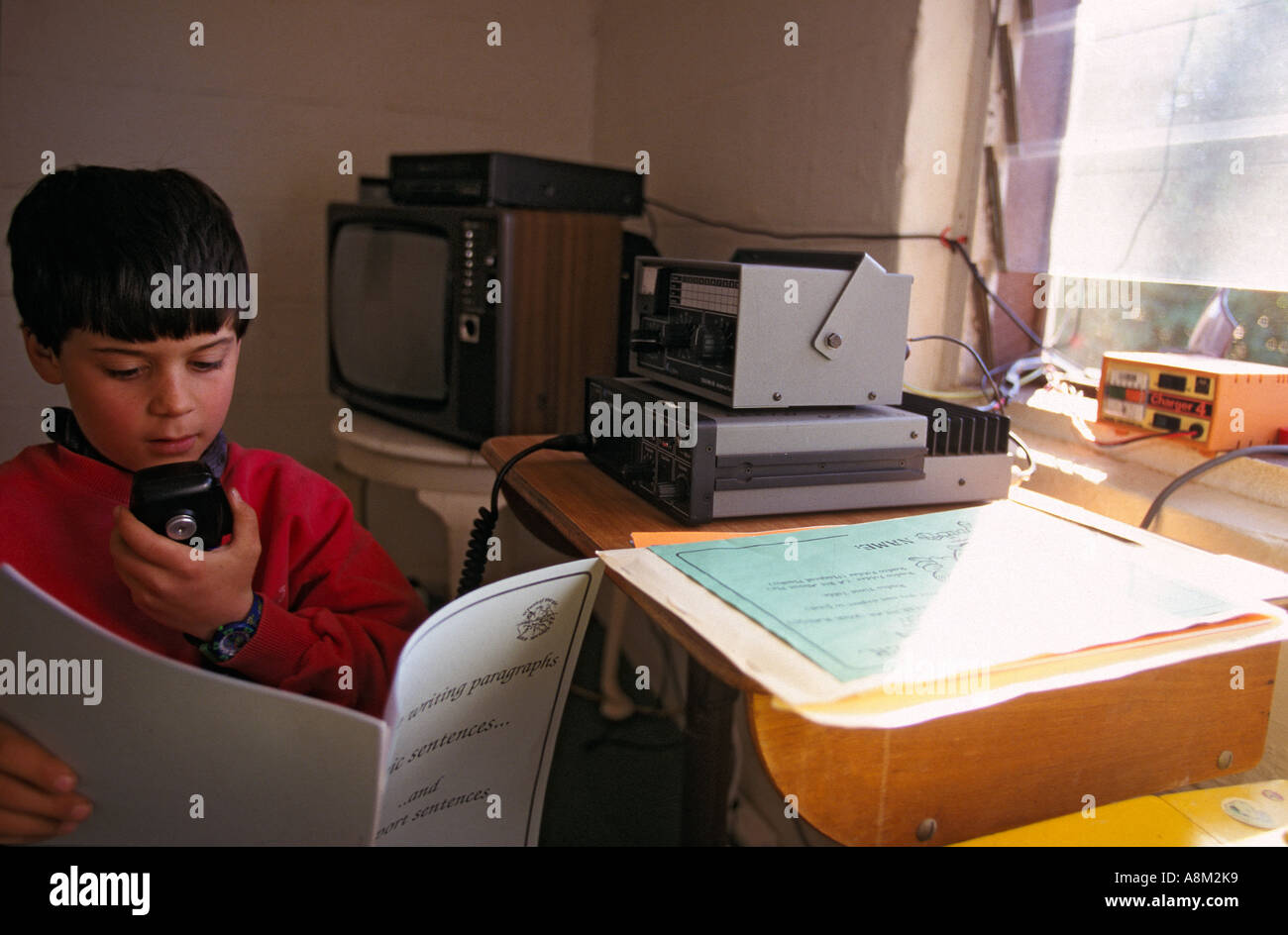 School Of The Air lesson Napperby Station Tanami Track Central Australia Northern Territory