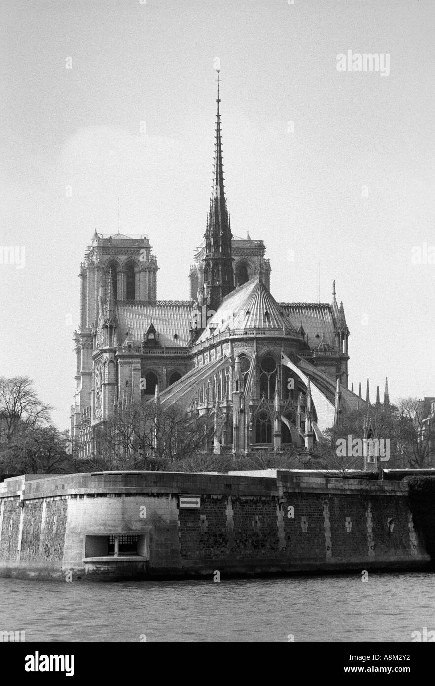 a view of the Cathedral de Notre Dame Paris France Stock Photo