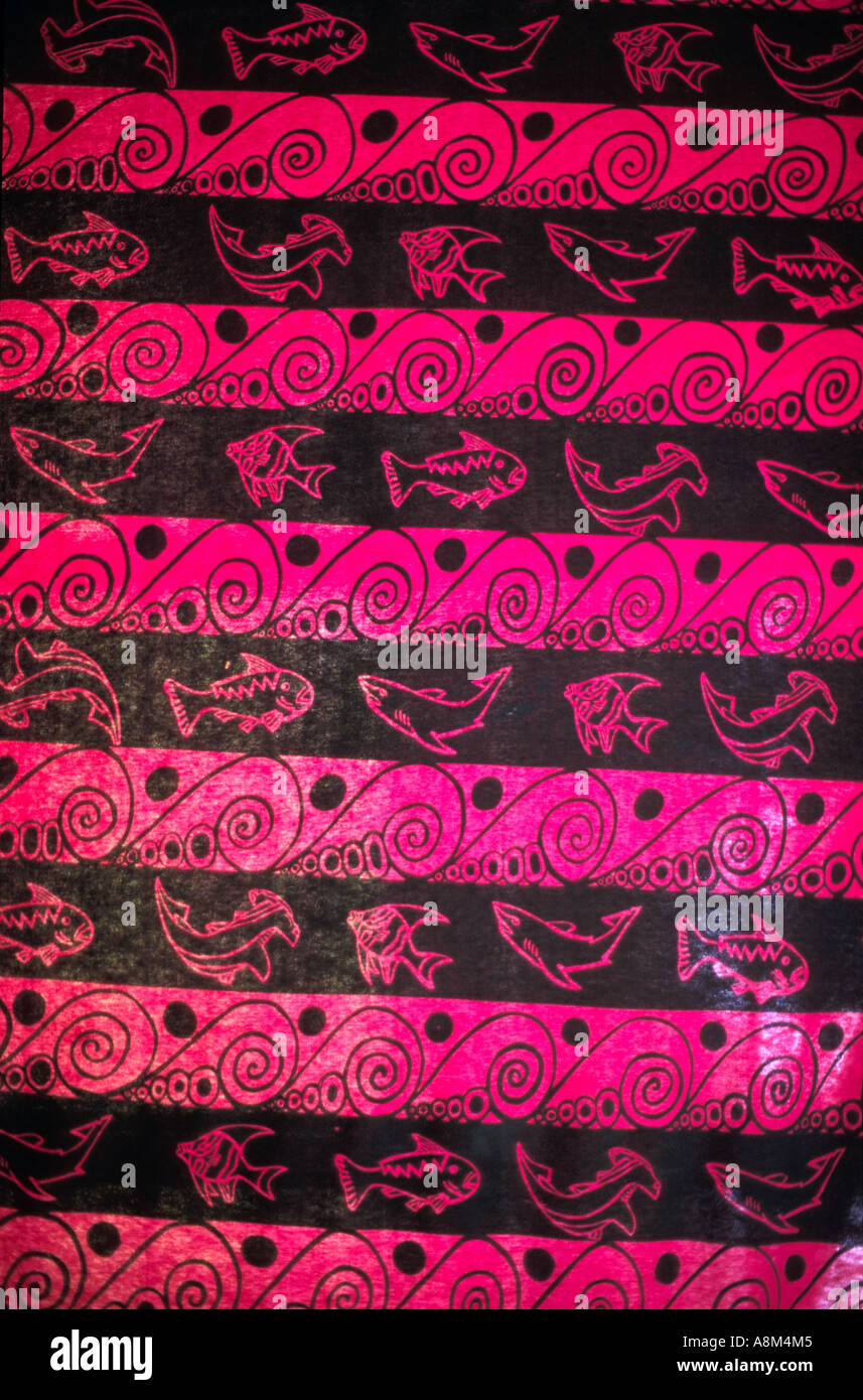 screen printed fabric Tiwi Islands Australia Stock Photo Alamy