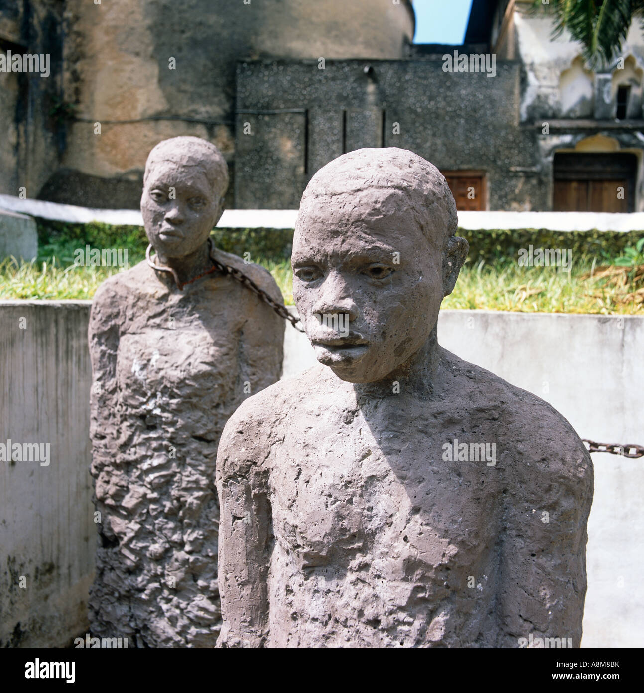 Slave monument Old Slave market Stone Town Zanzibar East Africa Stock
